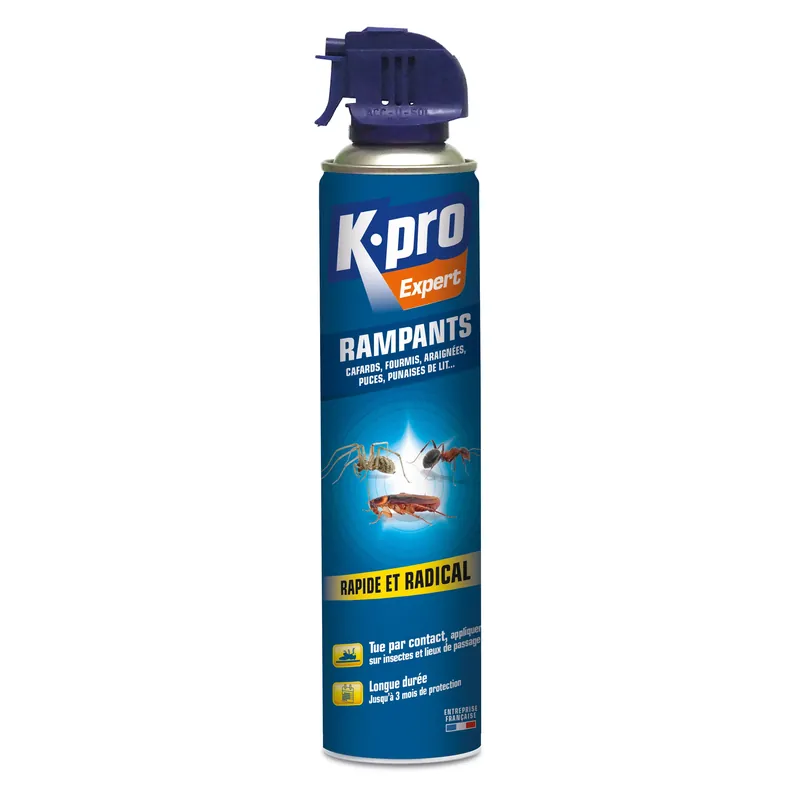 Aérosol contre tous insectes rampants 400ml K.PRO Vente Flash