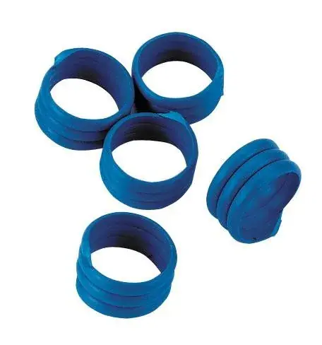Bague d'identification 16 mm 20 pièces bleu Prix Réduit