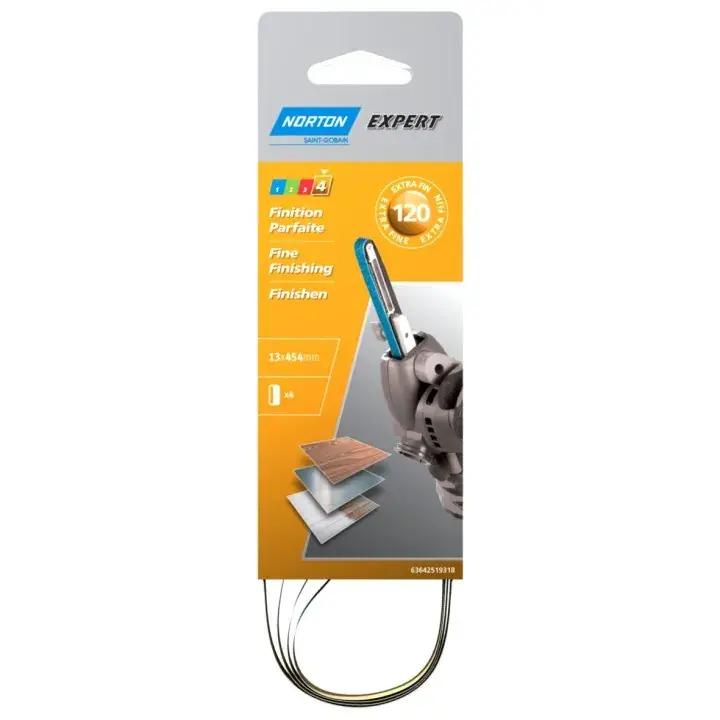 4 Bandes limes électriques expert G120 13×454 Super Prix