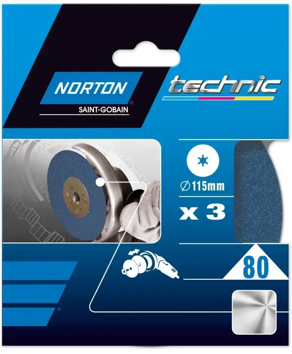 3 Disques fibre norzon G80 115×22 Quantité Limitée