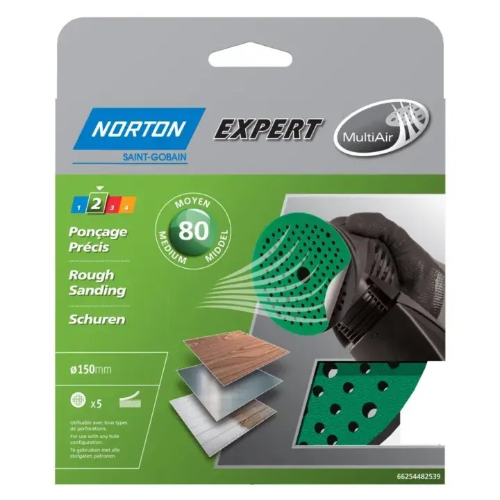 5 Disques auto-agrippants Multiair Diam150 G80 Commander Vite