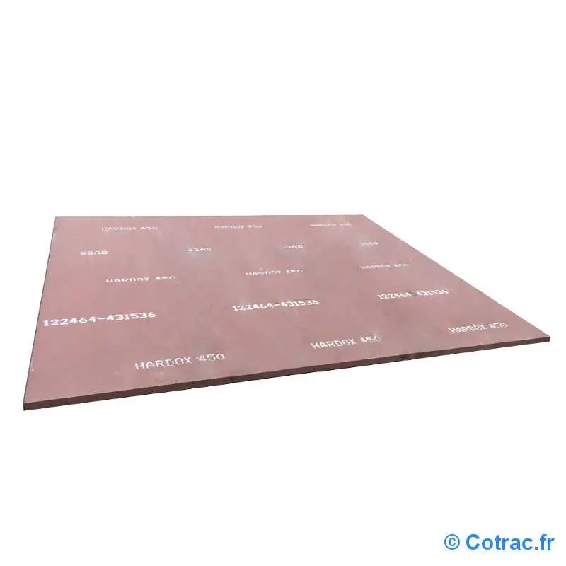 Acheter Direct Tôle Hardox® Anti-Abrasion 450HB 3000x1500x20mm