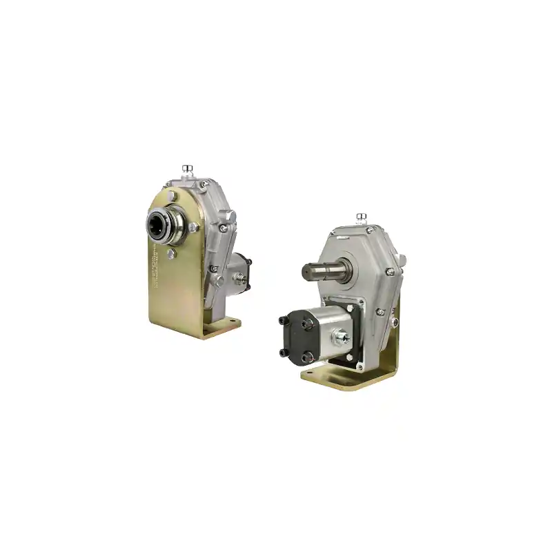 Solde Transmission multiplicateur 1:3.8 20kW PTO + pompe hydraulique GR2 20cm3 max. 40l/min + support de montage