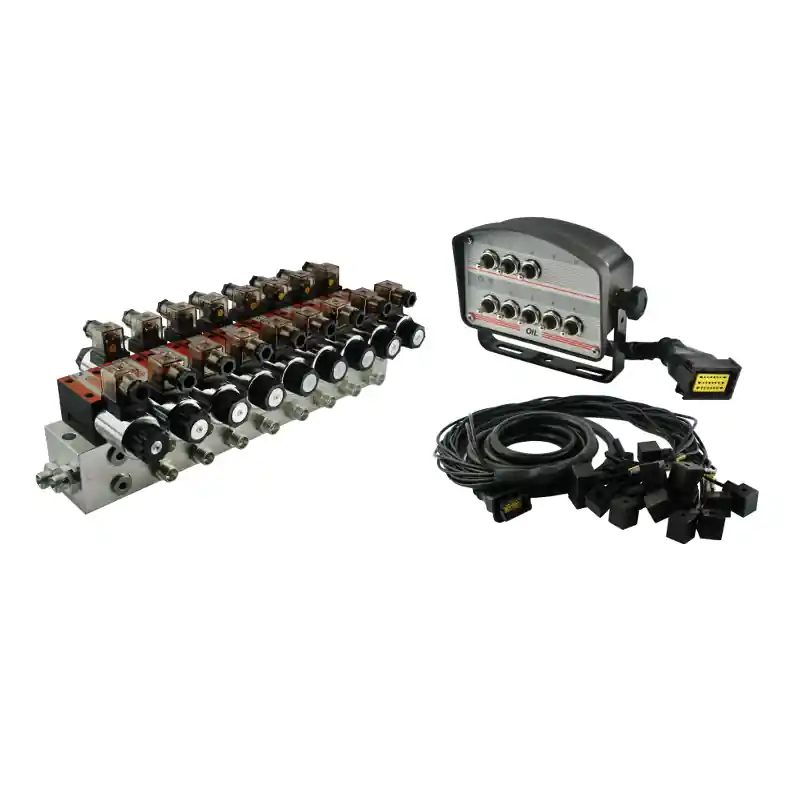 8 section 60 l/min CETOP 03 NG6 24V distributeur hydraulique + panneau 911831 Box Oil-P140-8 Offre Du Jour