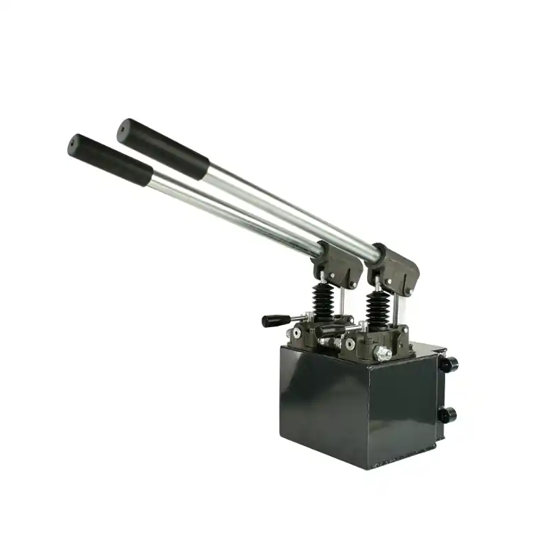 Affaire À Saisir Deux pompes à main hydrauliques 45cm + 45cm avec réservoir de 6L