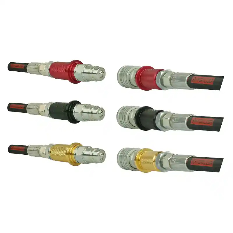 Set : Raccords rapides hydrauliques mâle + femelle PUSH-PULL EURO ISO M22x1.5 + marqueurs colorés Commande En Gros