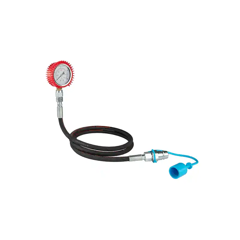 Satisfait Ou Remboursé Manomètre à glycérine fi 63mm 0-250Bar + câble 2000mm + raccord rapide EURO ISO mâle