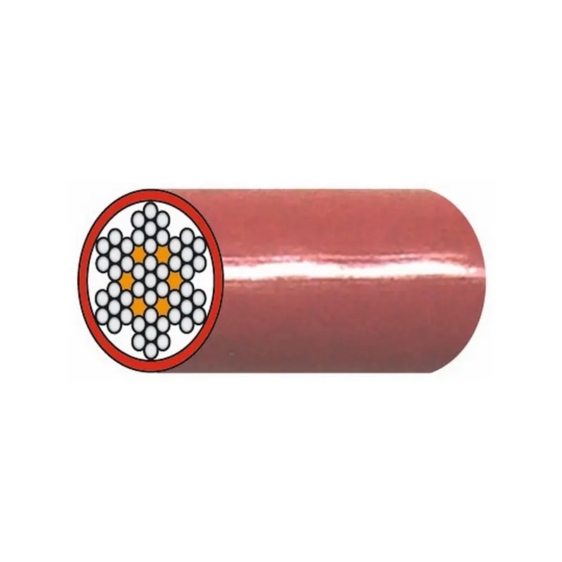Prix Choc Câble acier galvanisé 7×19 gainé PVC rouge anti-UV Rouge