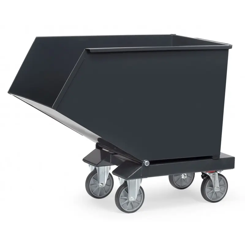 Usine Directe Chariot benne basculante 450 l, RAL 7016 – 4702/7016 – FETRA Chariot benne basculante 450 l. RAL 7016