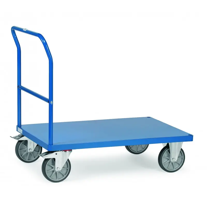 Achat Immédiat Chariot à dossier de poussée, plateau en tôle – 2501B – FETRA Chariot à dossier de poussée. plateau en tôle