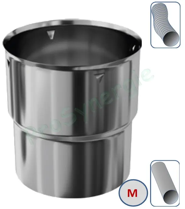 Adaptateur Inox Femelle pour Tubage Flexible – Mâle vers le bas pour tubage rigide (égal ou réduit) Remise