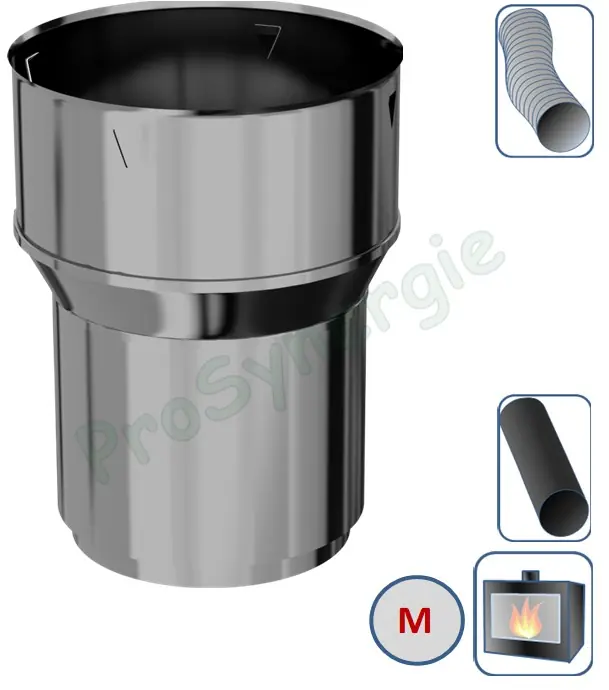 Acheter En Ligne Raccord Inox Poêle / Tubage Flexible avec Ergots de fixation