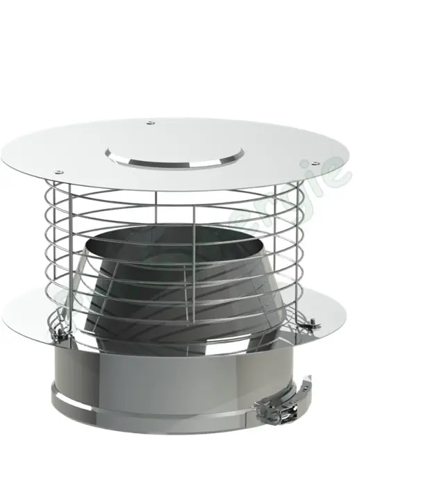 Chapeau Varinox (effet venturi) + grillage anti volatile Inox 316 pour tuyau de fumée Isolé Duoten ou Opsinox – Øint. de 130 à 300 mm Meilleure Vente