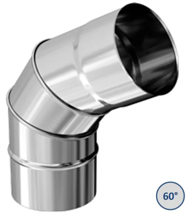 Commander Maintenant Coudes Fumisterie à 60° (3 secteurs) Ten Inox 304 Pro – Ø 125 à 280 mm