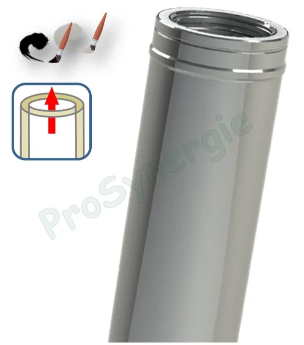 Tuyau de finition Inox pour conduit de fumée Isolé Duoten Expédition Rapide