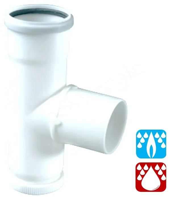 Bon Plan Té de visite PP rigide Ø 80 mm + joint EPDM