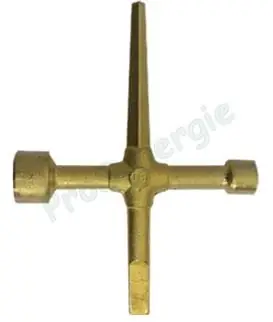 Dernier Modèle Clé de manoeuvre 4 usages (carre 14mm, triangle F 9mm, méplat 10x5mm, carre M pyramid. 5.5/8.2mm)