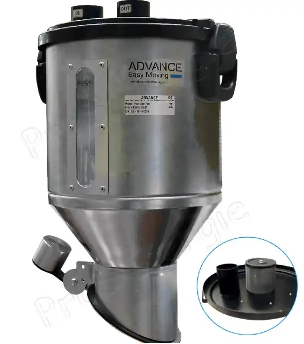 Achat Immédiat Maxi Dispenser – Doseur automatique à clapet (livraison gravitaire) galva transfert pneumatique de granulés dimensions ØxH = 343×651 mm 23 litres raccordement Ø 60 mm