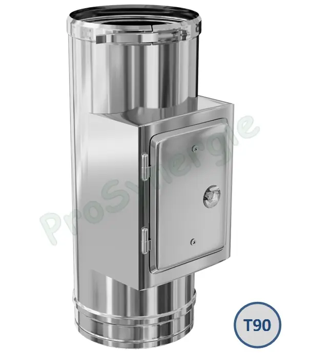 Achetez Aujourd&rsquo;hui Tuyau de fumée Isolé avec porte (trappe) de visite longueur 50 cm (450 mm utile) Duoten Øint de 130 à 200 mm – intérieur Inox 316 / extérieur Inox 304