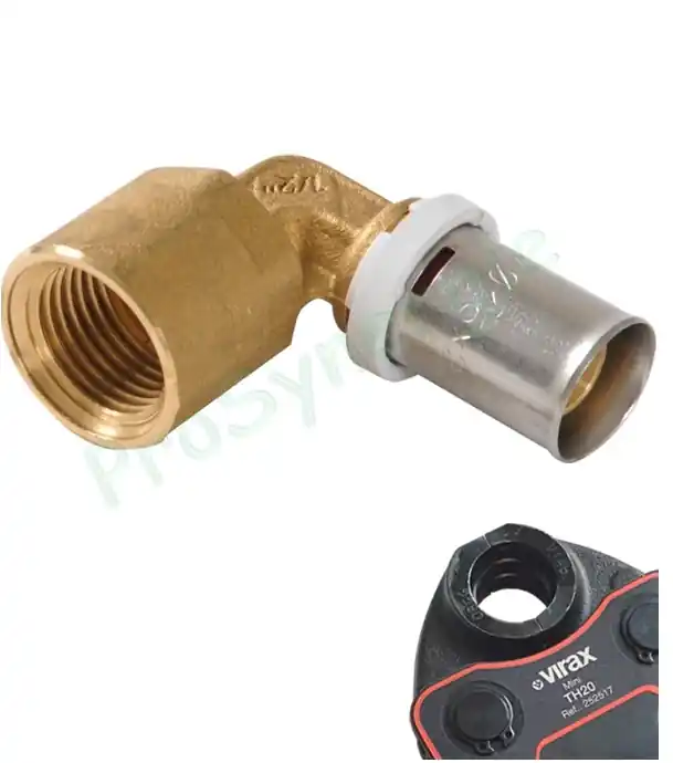 Coude à 90° sertir Multicouche Fluxo – Visser Femelle Fixe Top Vente