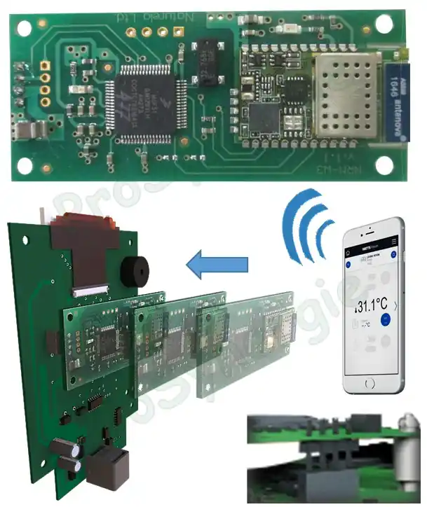 Carte d´extension NRM-W4 – Modem WiFi pour contrôle à distance du brûleur granulé (module de commande NRC8 et NRC7) Populaire