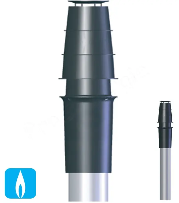 Terminal Vertical Econext Noir pour Concentrique Aluminium / Galva Commander Vite