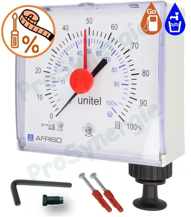 Jauge Pneumatique Unitel Eau potable ou Fioul – (profondeur cuve de 0,9 à 3m – mesure en %), distance cuve max. 50 m Acheter En Ligne