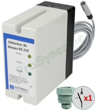 Kit détecteur et régulateur de niveau RG 212 + 1 ou 2 sondes pour Fioul avec flexible conducteur froid type 937 Usine Directe